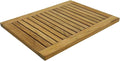 StrongTek 24 inch Teak Shower Mat, Water-Resistant, Easy-to-Clean Bath Mat by StrongTek