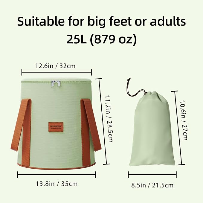 25L Collapsible Bucket Foot Bath Basin， Multifunctional Portable Foot Bath Tub - Image 5
