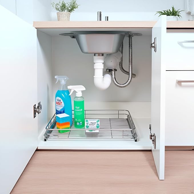 Sliding Cabinet Organizer Pull Out Shelves, Heavy-Duty Slide Out Shelf - Image 6