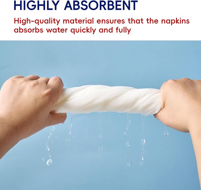 100 Count Disposable Hand Towels, Linen Feel Bathroom Hand Napkins, Soft And - Image 5
