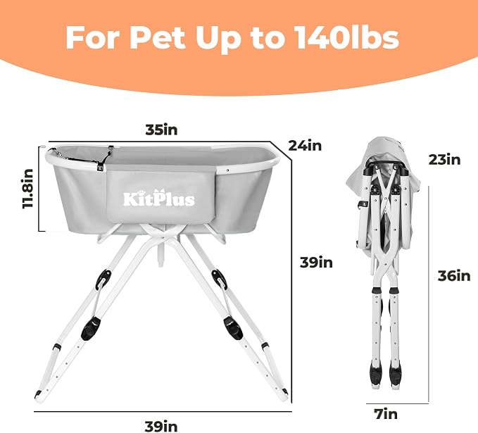 Portable Dog Bathtub, 5 Height Adjustable Dog Washing Station - Image 2