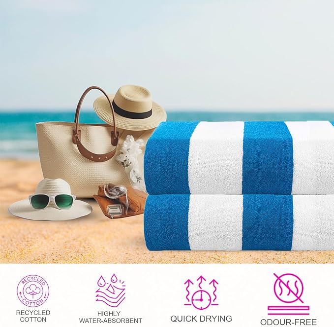 CASA COPENHAGEN Cabana Pool Towels Designed in Denmark Rough and Tough - Image 2