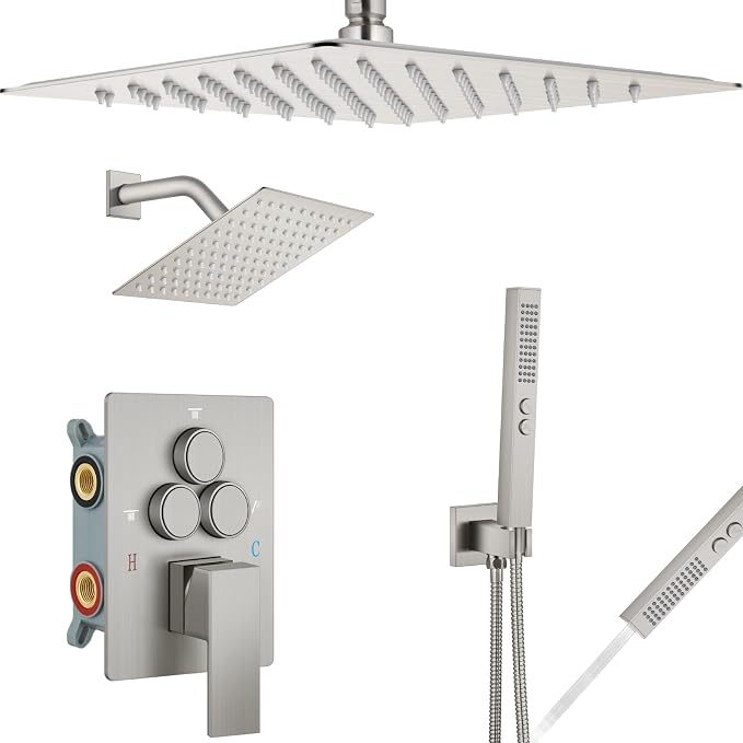 Aolemi Shower Faucet Set Ceiling Mount Shower System Rough-in Valve and Shower by Aolemi