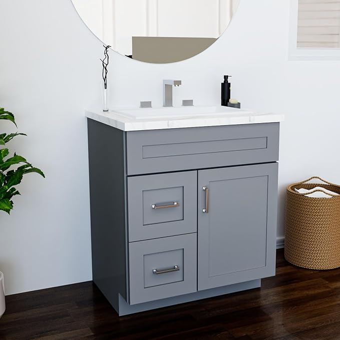 KitchenMan 30 Inch Bathroom Vanity Without Sink and Top Unassembled Bathroom - Image 5
