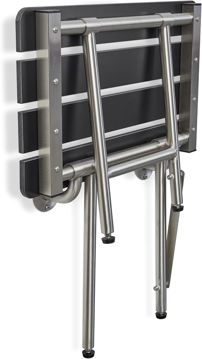 22-inch x 15-inch ADA Bariatric Folding Wall Mount Bench Shower Seat - Image 4