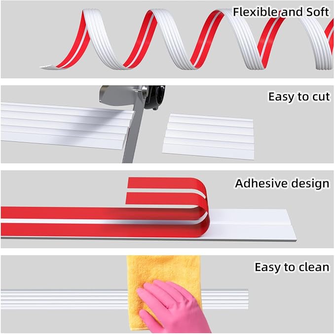 20FT Flexible Wall Corner Protector Moulding Trim, Peel and Stick Inside & - Image 8