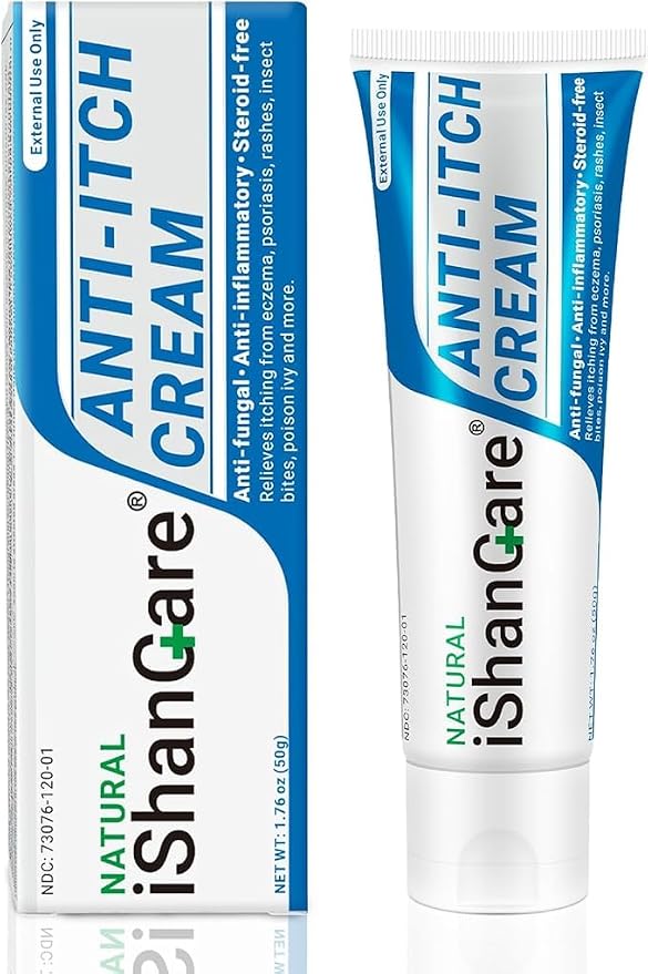 ishancare Anti Itch Soothing Cream Extra Strength Skin Itch Relief Ointment by iShanCareSkinCare