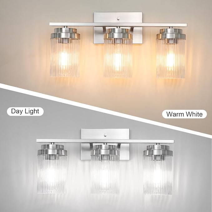 Modern Classic Brushed Nickel Vanity Light Fixture - Image 3
