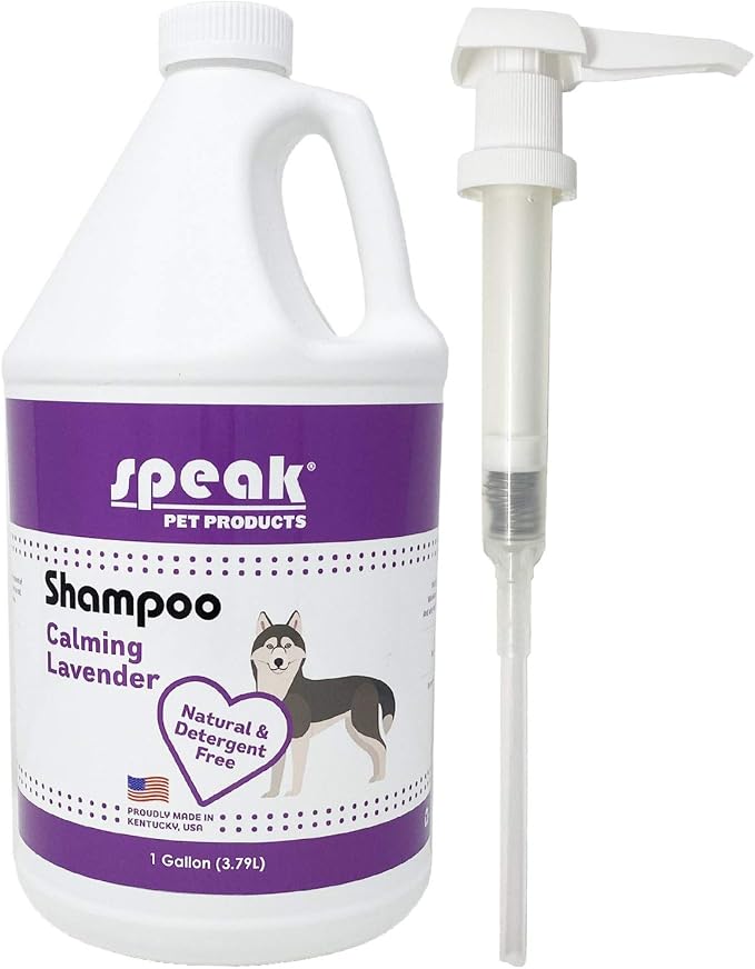 Natural Dog Shampoo with Pump, Calming Lavender, 1 Gallon by SpeakPetProducts