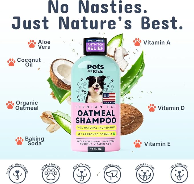 Pets Are Kids Too Oatmeal Dog Shampoo Baking Soda Hypoallergenic Anti Itch - Image 6