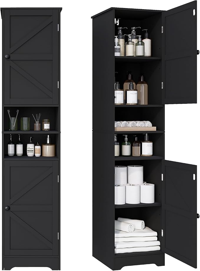 Tall Bathroom Cabinet, Storage Cabinet by Viaozutis