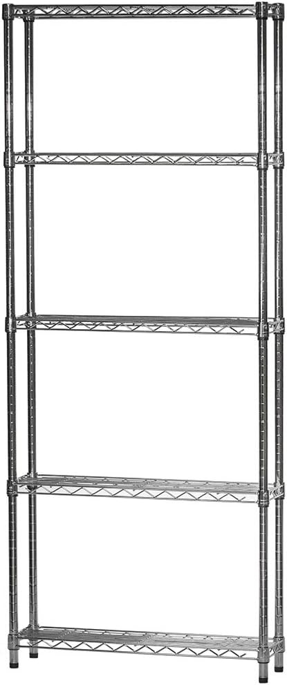 Shelving Inc. 8" d x 30" w x 54" h Chrome Wire Shelving by ShelvingInc