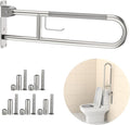 Toilet Grab Bar 30.3 Inch, YuanDe Brushed Nickel Anti-Slip Support Rail by YuanDe