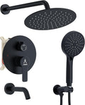 3 Functions Shower System，Modern Three-Setting 10-Inch Round Rain Shower Head by JQBQS