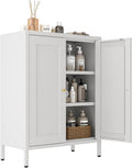 Metal Bathroom Cabinet, Small Floor Storage Cabinet, Freestanding Sideboard by Unknown