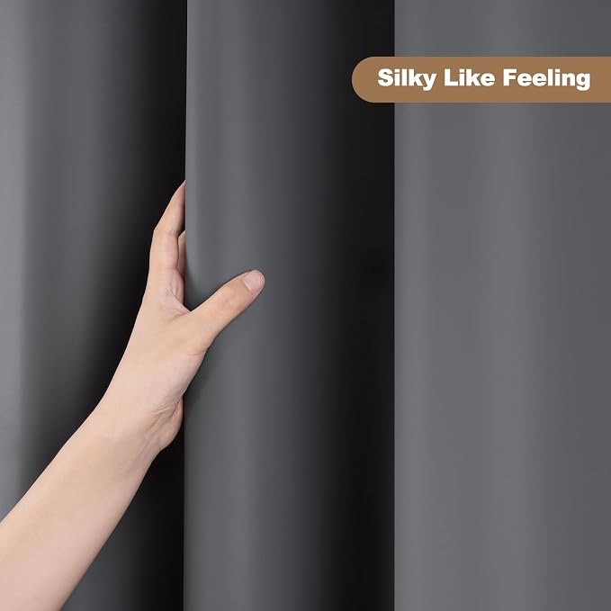 UFRIDAY Dark Grey Stall Shower Curtain Liner Premium PEVA 60 x72 inch, Heavy - Image 6