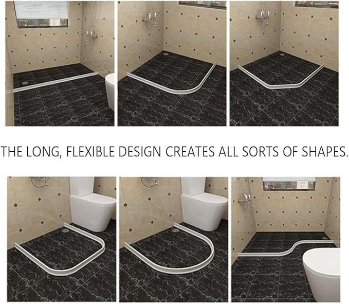 Duzzy 98 Inch Collapsible Shower Threshold Water Dam, Suitable - Image 4