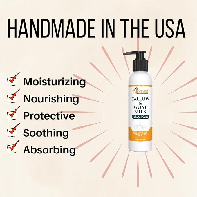 Tallow & Goat Milk Body Lotion for Sensitive Skin, Organic moisturizing Lotion - Image 2