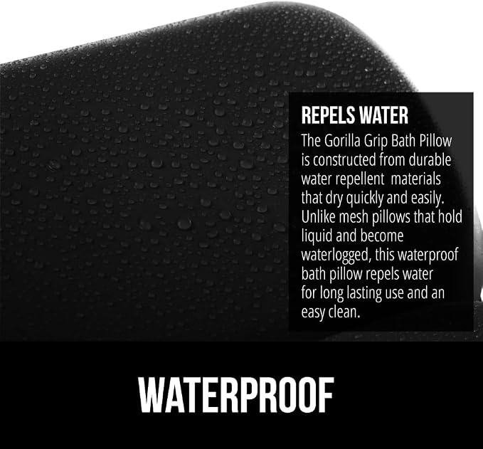 GORILLA GRIP Bath Pillow for Tub, Improved Suction Cups, Luxury Bathtub Pillows - Image 5