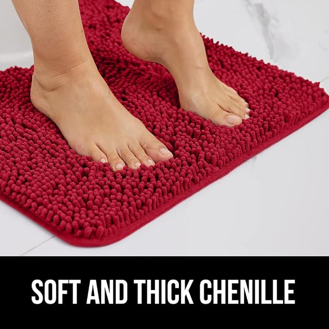 GORILLA GRIP Bath Rug Mat, Thick Soft Absorbent Chenille, Quick Dry Microfiber - Image 3