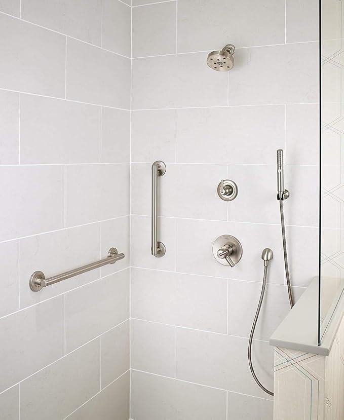 Delta Contemporary 18' Shower Grab Bar ADA Compliant Matte Black 450 lb - Image 2