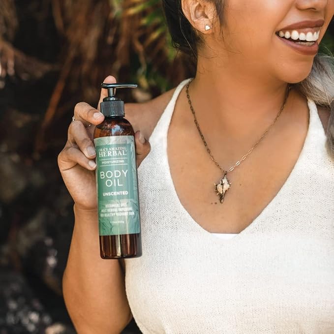 Ora's Amazing Herbal Unscented Body Oil, Fragrance Free Massage Oil - Image 4