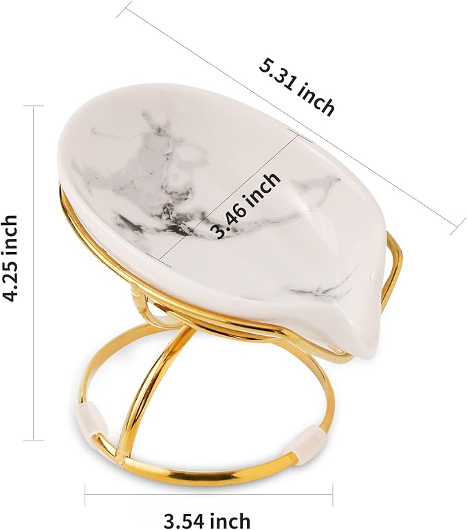 Leaf-Shaped Ceramic Soap Dish - Image 4