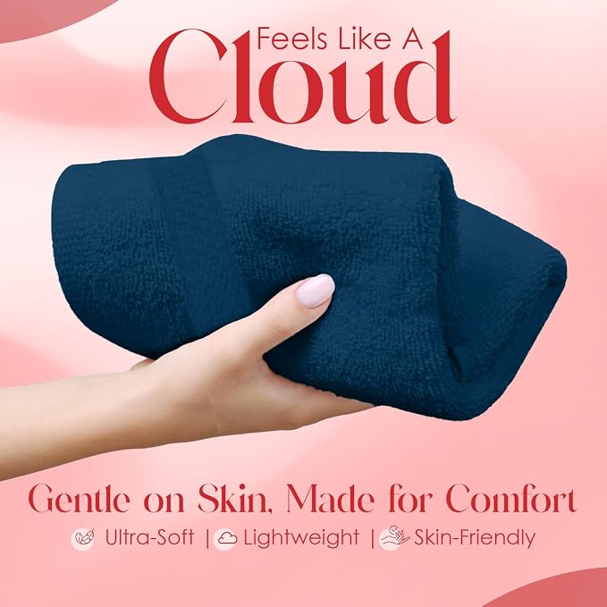 RIVERSIDE 12 Pack Premium 100% Cotton Face Washcloths, 550 GSM, 12 x 12 Inches - Image 3