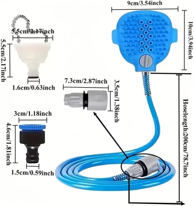 Pet Shower Brush Sprayer Dog Bath Sprayer Cat Grooming Tool – Adjustable Wrist - Image 6