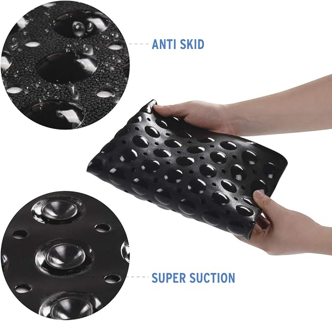 AmazerBath Bath Tub Mat, Medium Size 27.6 x 15 Inches Non-Slip Shower Mats - Image 3