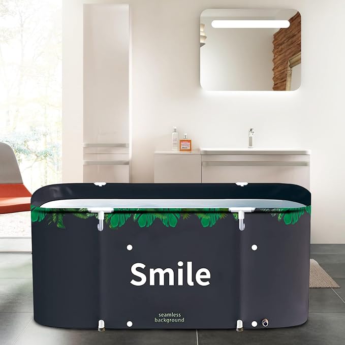 BDL Portable Bathtub for Adult 47" Large Foldable Soaking Bath Tub for Shower - Image 5