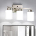 Brushed Nickel Bathroom Light Fixtures, 3-Light Modern Vanity Light Over Mirror by FonmYim