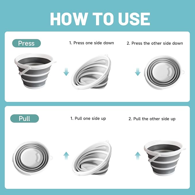 Collapsible Water Bucket – Portable, Fishing and Outdoor Activities - Image 5