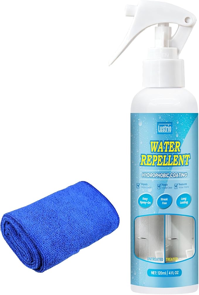 Glass Water Repellent and Rain Repellent Spray, Hydrophobic Coating by Lustrio