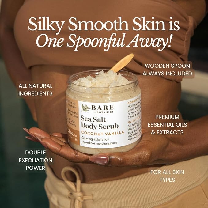 Bare Botanics Brown Sugar Body Scrub 20 oz - Image 6