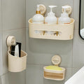 suntree Shower Caddy with Strong Suction Cups, No Drill Bathroom Shelf Organizer by suntree