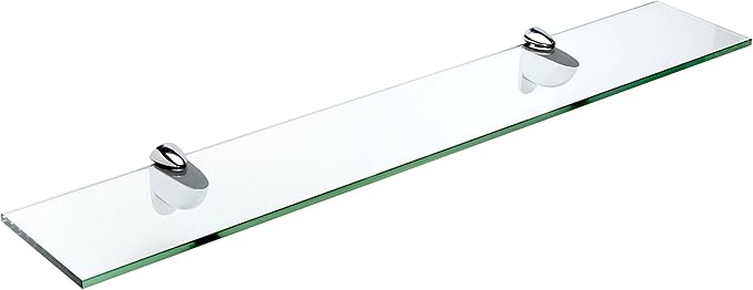 Spancraft Glass H-12x14-Chrome Heron Glass Shelf by Spancraft