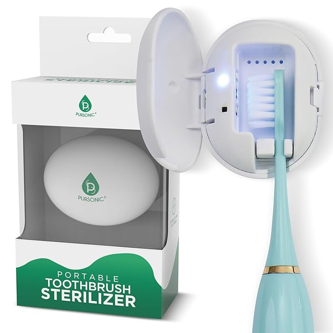 Pursonic Portable UV Toothbrush Sanitizer Case – Rechargeable Toothbrush Cleaner by Pursonic