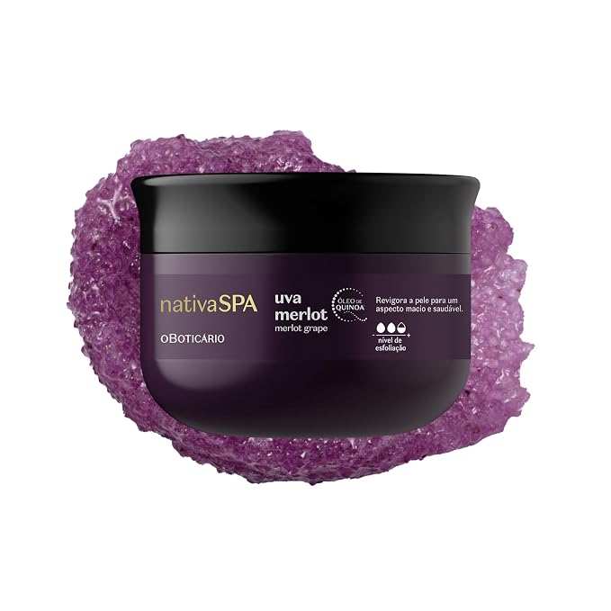 Nativa SPA by O Boticário Merlot Grape Body Scrub, Exfoliation by NativaSPA