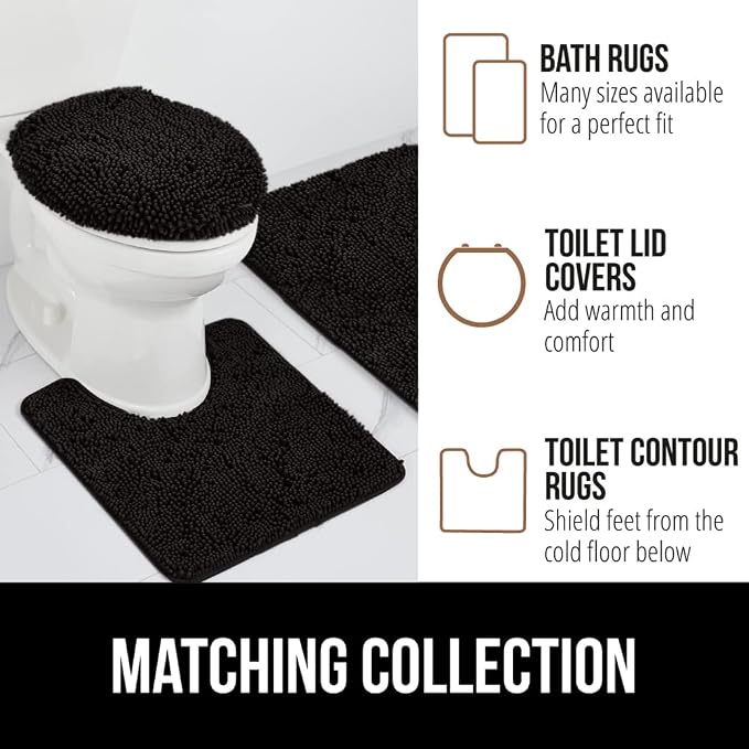 GORILLA GRIP Bath Rug Mat 36x24, Thick Soft Absorbent Chenille, Quick Dry - Image 8