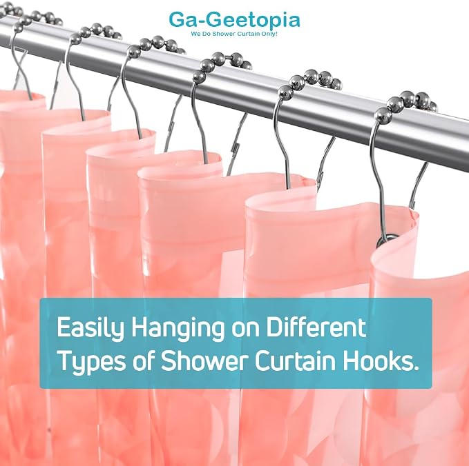 Ga-Geetopia EVA 3D Coral Pearl Water Cube Plastic Shower Curtain Liner - Image 6