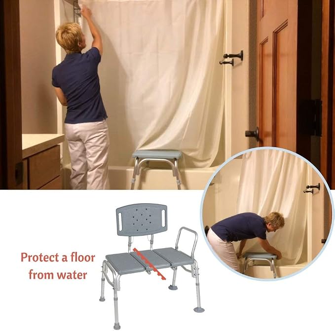 HEALTHLINE Transfer Bench Adjustable Height 500 Lbs, Heavy Duty Bariatric Tub - Image 7