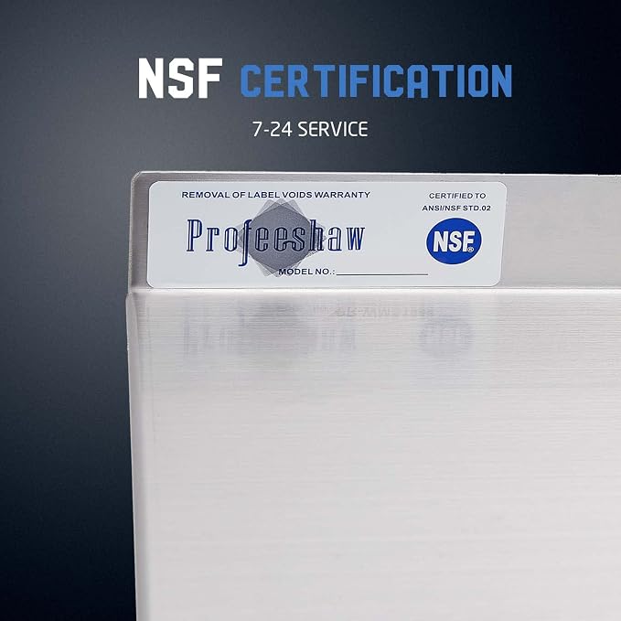 Profeeshaw NSF Stainless Steel Shelf 14” x 36”, 300 lb Commercial Shelves Wall - Image 4