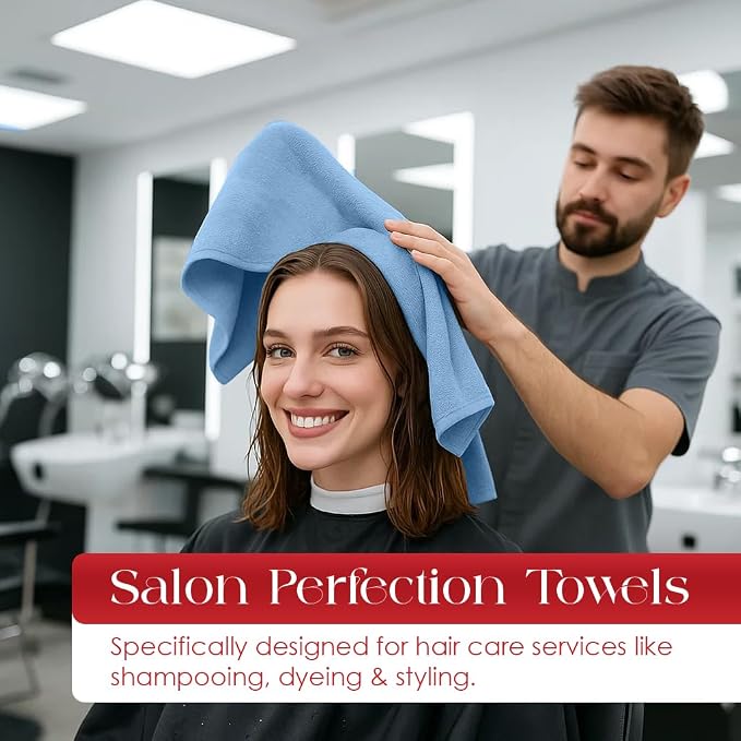RIVERSIDE Pack of 24 Salon Towels Set – 16 x 26 Inches, 100% Ring Spun Cotton - Image 2