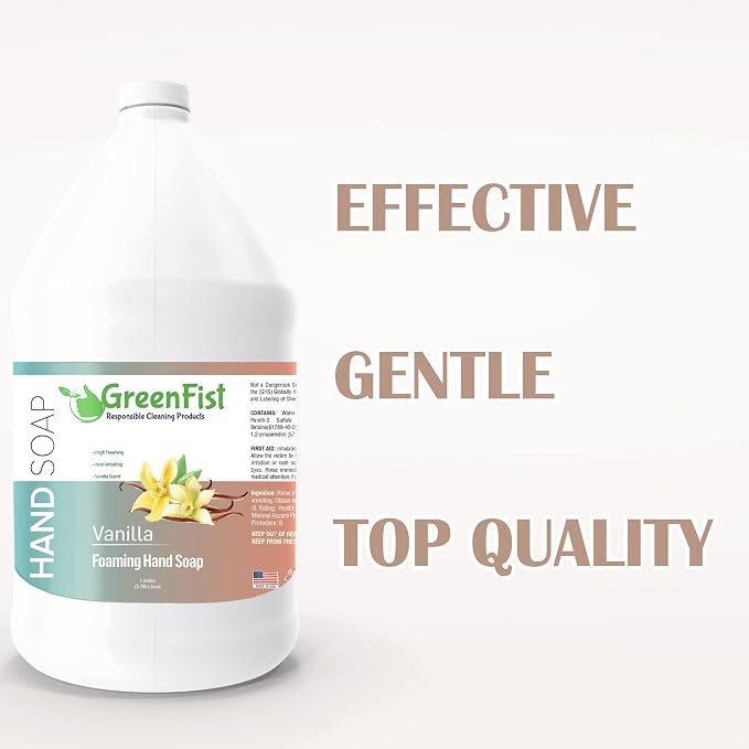 GreenFist Foaming Hand Soap Refills Vanilla Scent Jug Foam Refill Made in USA - Image 2