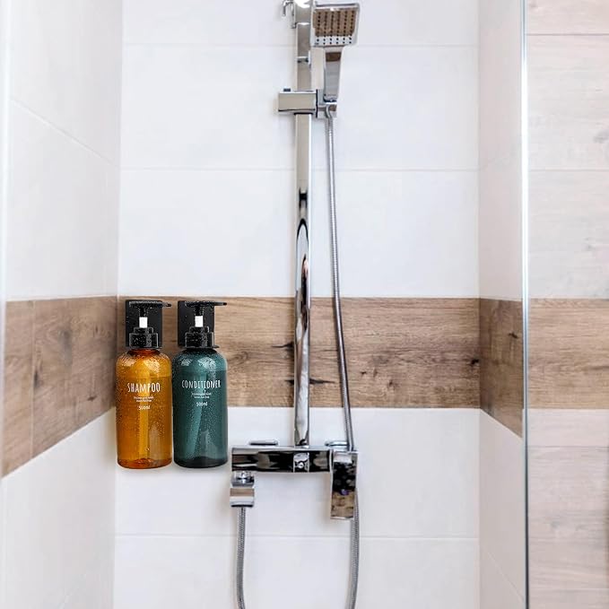 Segbeauty Adhesive Bottle Holder, Rustproof Shampoo and Conditioner Dispenser - Image 7