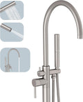 BESy Freestanding Bathtub Faucet Tub Filler Free Standing Floor Mount Stand by BESy