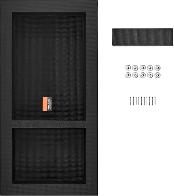 VEVOR Shower Niche Insert Tile Ready 16" x 32", Double Shelf Niche by VEVOR