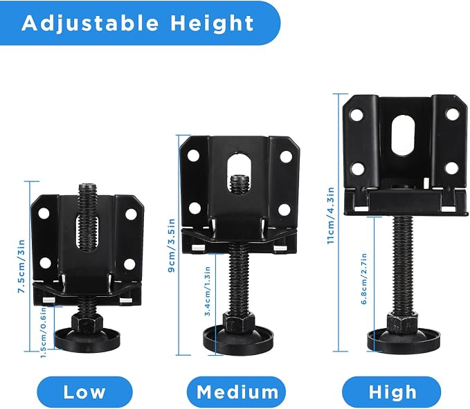 8 Pcs Heavy Duty Leveling Feet, Adjustable Furniture Levelers - Image 2