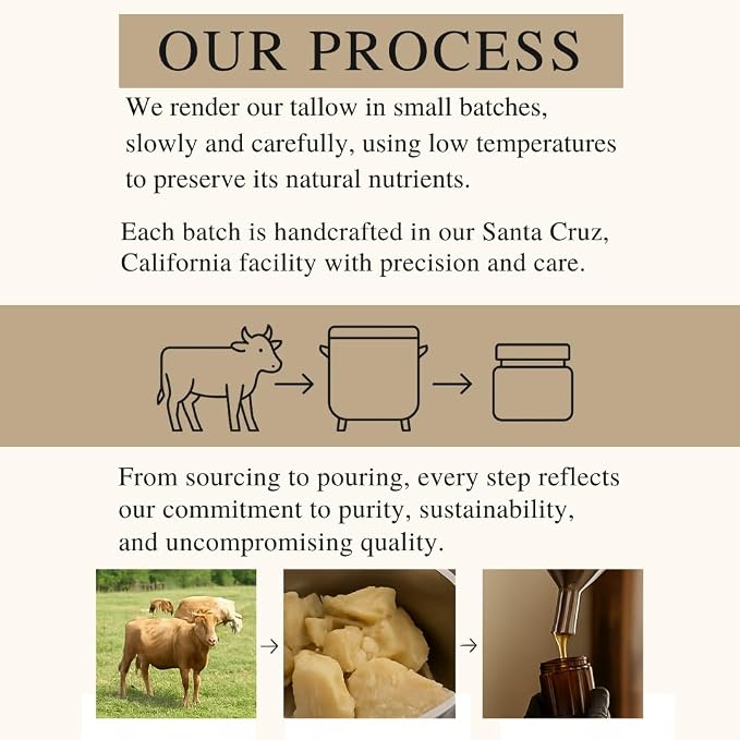Untamed Organics Pure Tallow 100% Grass-Fed Grass-Finished Beef Tallow Balm - Image 6